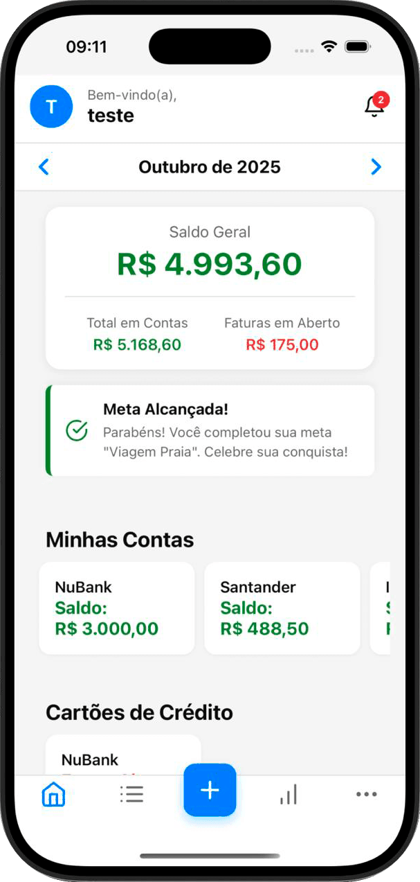 Aplicativo ProsperTechFin em um celular